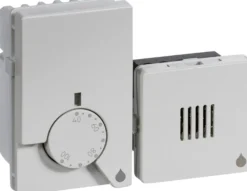 LK FUGA® – Hygrostat med seperat fugtsensor, 230Vac / 50Hz, 1½ modul (føleren er 1 modul)