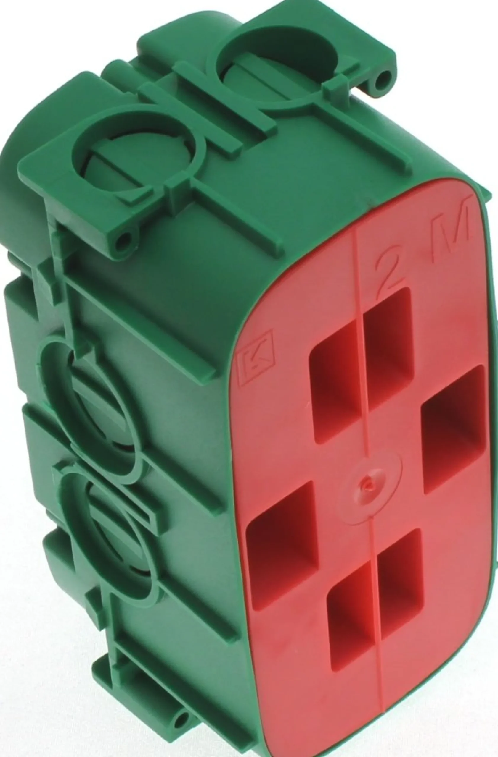 LK FUGA® – Indmuringsdåse med ekstra dybde (49 mm), 2 modul, grøn