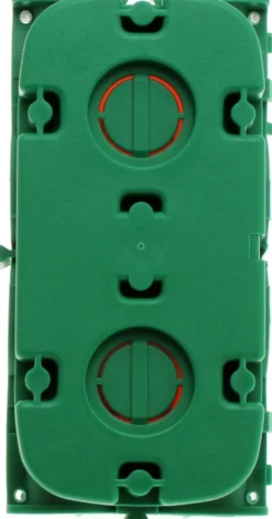 LK FUGA® – Indmuringsdåse med ekstra dybde (49 mm), 2 modul, grøn