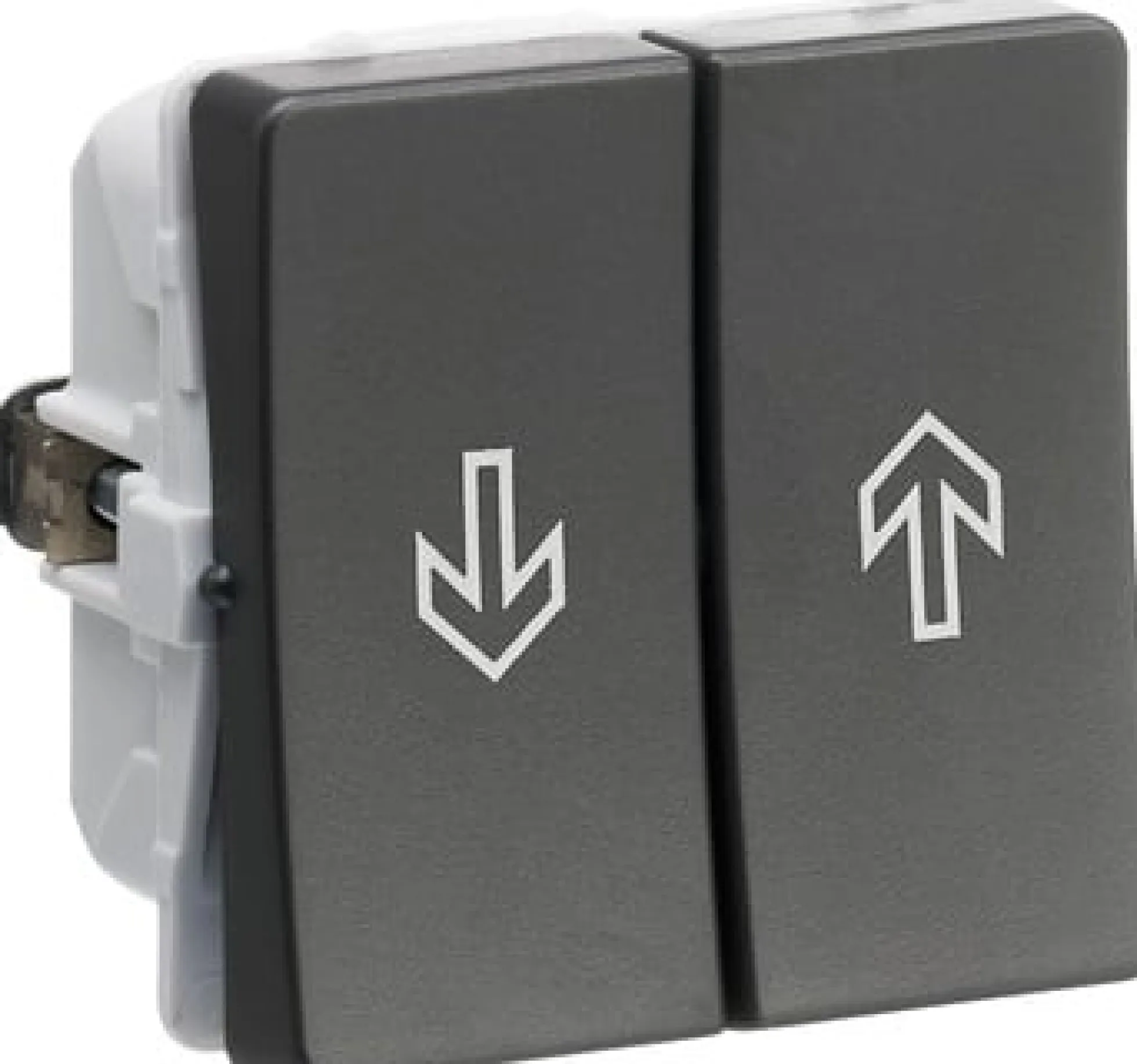 LK FUGA® – Jalousi trykknapper med gensidig spærring (til gardin- eller markise styring), 1 modul