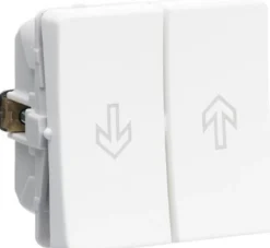 LK FUGA® – Jalousi trykknapper med gensidig spærring (til gardin- eller markise styring), 1 modul