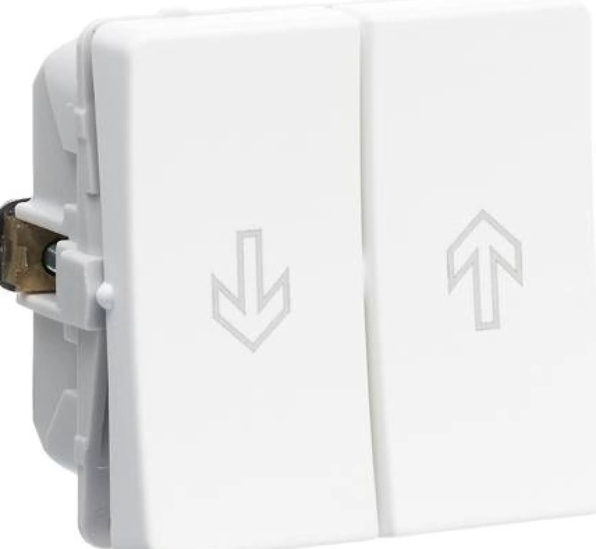 LK FUGA® – Jalousi trykknapper med gensidig spærring (til gardin- eller markise styring), 1 modul