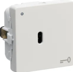 LK FUGA® – Korrespondance nøgleafbryder med 2 sløjfeklemmer og lille LED lampe, 1 modul