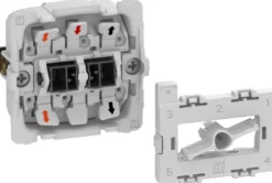 LK FUGA® – Korrespondance nøgleafbryder med 2 sløjfeklemmer og lille LED lampe, 1 modul