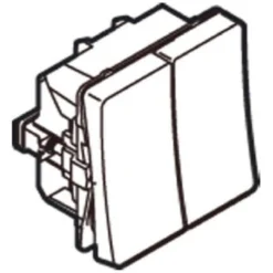 LK FUGA® – Krone afbryder (dobbelt 1-polet afb.), 1 modul