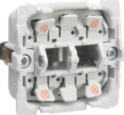 LK FUGA®, Lampeholder for 2 stk. 16A halvmodul lamper, 1 modul – Lauritz Knudsen
