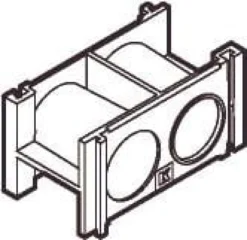 LK FUGA® & LK OPUS® 66/74, Afstandsstykke til brug mellem indstøbningsdåser, hvid – Lauritz Knudsen