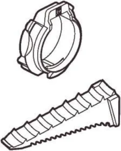 LK FUGA® & LK OPUS® 66/74, Kabelaflastning med kile til 20 mm blankethul på forfradåser, hvid – Lauritz Knudsen