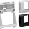 LK FUGA® – Skråt dataudtag til 1 stk. keystone konnektor, standard og large keystone port medfølger, 1½ modul, hvid