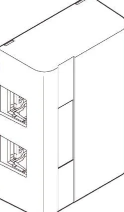 LK FUGA® – Softline underlag med indbygget dataudtag til 1-2 stk. Actassi konnektorer, 1½ modul