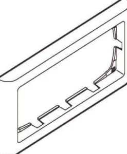 LK FUGA® – Softline 63 vandret ramme uden midtersprosse, 1x2 modul