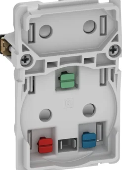 LK FUGA®, Stikkontakt med jord og Europlug udtag (maks. 2,5A), 1½ modul – Lauritz Knudsen
