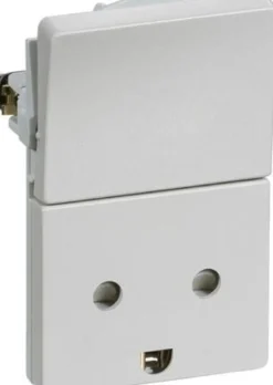 LK FUGA®, Stikkontakt med jord og 1-polet afbryder, 1½ modul – Lauritz Knudsen