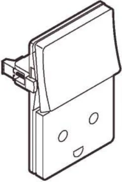LK FUGA®, Stikkontakt med jord og 1-polet afbryder, 1½ modul – Lauritz Knudsen