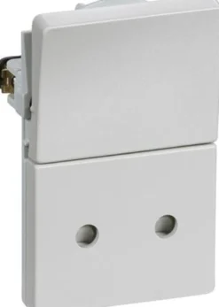 LK FUGA®, Stikkontakt uden jord og med 1-polet afbryder, 1½ modul – Lauritz Knudsen