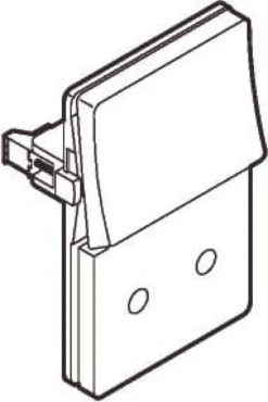 LK FUGA®, Stikkontakt uden jord og med 1-polet afbryder, 1½ modul – Lauritz Knudsen