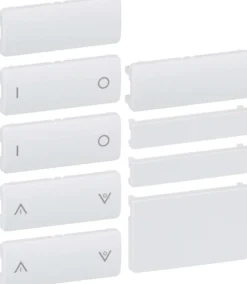 LK FUGA®, Tangenter og afdækninger til IHC Wireless 6-slutte batteritryk, 1½ modul – Lauritz Knudsen