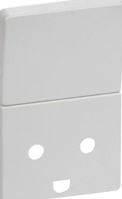 LK FUGA® – Tangent og afdækning til stikkontakt med jord og 1-polet afbryder, 1½ modul