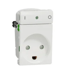 LK FUGA® Wiser stikkontakt med tænd/sluk, 1,5 modul - Schneider Electric