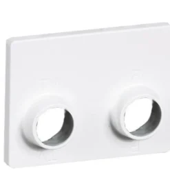 LK OPUS® 66, Afdækning til antenneudtag med 2 stk. IEC-stik (TV/radio), 1 modul – Lauritz Knudsen
