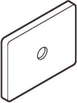LK OPUS® 66, Afdækning til lampeudtag, 1 modul – Lauritz Knudsen
