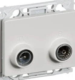 LK OPUS® 66, Antenneudtags slutdåse til TV og FM radio (TD301), 1 modul – Lauritz Knudsen