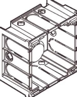LK OPUS® 66, Dåse til installationskanal, 1 modul, hvid – Lauritz Knudsen