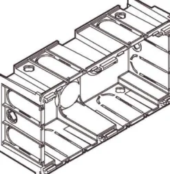 LK OPUS® 66, Dåse til installationskanal, 2 modul, hvid – Lauritz Knudsen