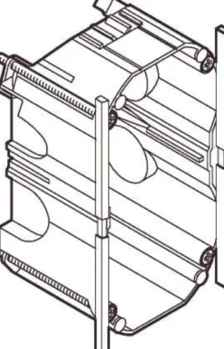 LK OPUS® 66, Forfradåse, 2 modul, hvid – Lauritz Knudsen