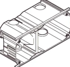 LK OPUS® 66, Forfradåse, 2½ modul, hvid – Lauritz Knudsen