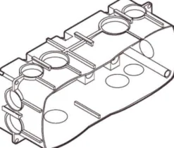 LK OPUS® 66, Indmuringsdåse, 2½ modul, grøn – Lauritz Knudsen