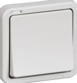 LK OPUS® 74, Korrespondance afbryder med 2 sløjfeklemmer og lille LED lampe, 1 modul – Lauritz Knudsen