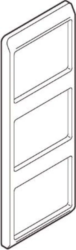 LK OPUS® 66, Ramme kombi lodret, 3 modul – Lauritz Knudsen