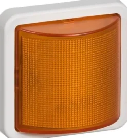 LK OPUS® 74, Signallampe med LED pære (blink eller konstant lys), 1 modul – Lauritz Knudsen