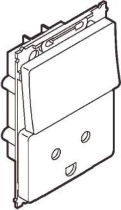 LK OPUS® 66, Stikkontakt med jord og 1-polet afbryder, 1½ modul – Lauritz Knudsen