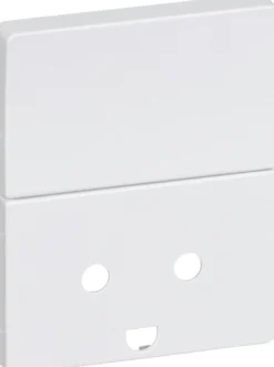 LK OPUS® 66, Tangent og afdækning til stikkontakt med jord og 1-polet afbryder, 1½ modul – Lauritz Knudsen