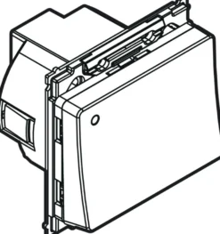 LK OPUS® 66, Trykkontakt 'Timer 600 10A' med automatisk sluk og kiprelæ funktion, 1 modul – Lauritz Knudsen