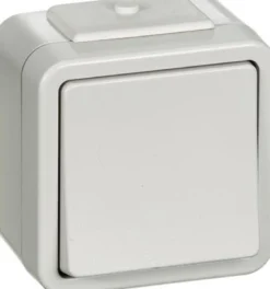 LK OPUS® 73 udendørs afbryder, korrespondance, lysegrå,