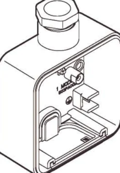 LK OPUS® 74, Underlag med 1 stk. M20 forskruning (for Ø6 til 14 mm kabel), 1 modul – Lauritz Knudsen