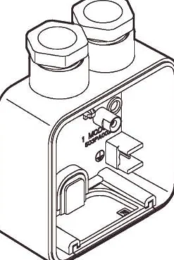 LK OPUS® 74, Underlag med 2 stk. M20 forskruninger (for Ø6 til 14 mm kabel), 1 modul – Lauritz Knudsen