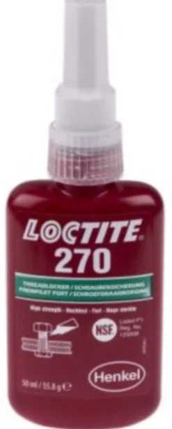 Loctite 270 gevindsikring, grøn, høj styrke, 50 ml