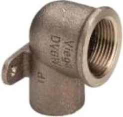 Lodde dækvinkel 90° m. muffe/gevindmuffe (3 lapper)