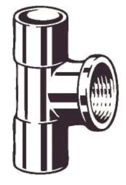 Lodde tee m. muffe/gevindmuffe/muffe