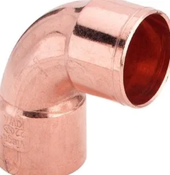 Lodde vinkel 90° m. muffe/muffe