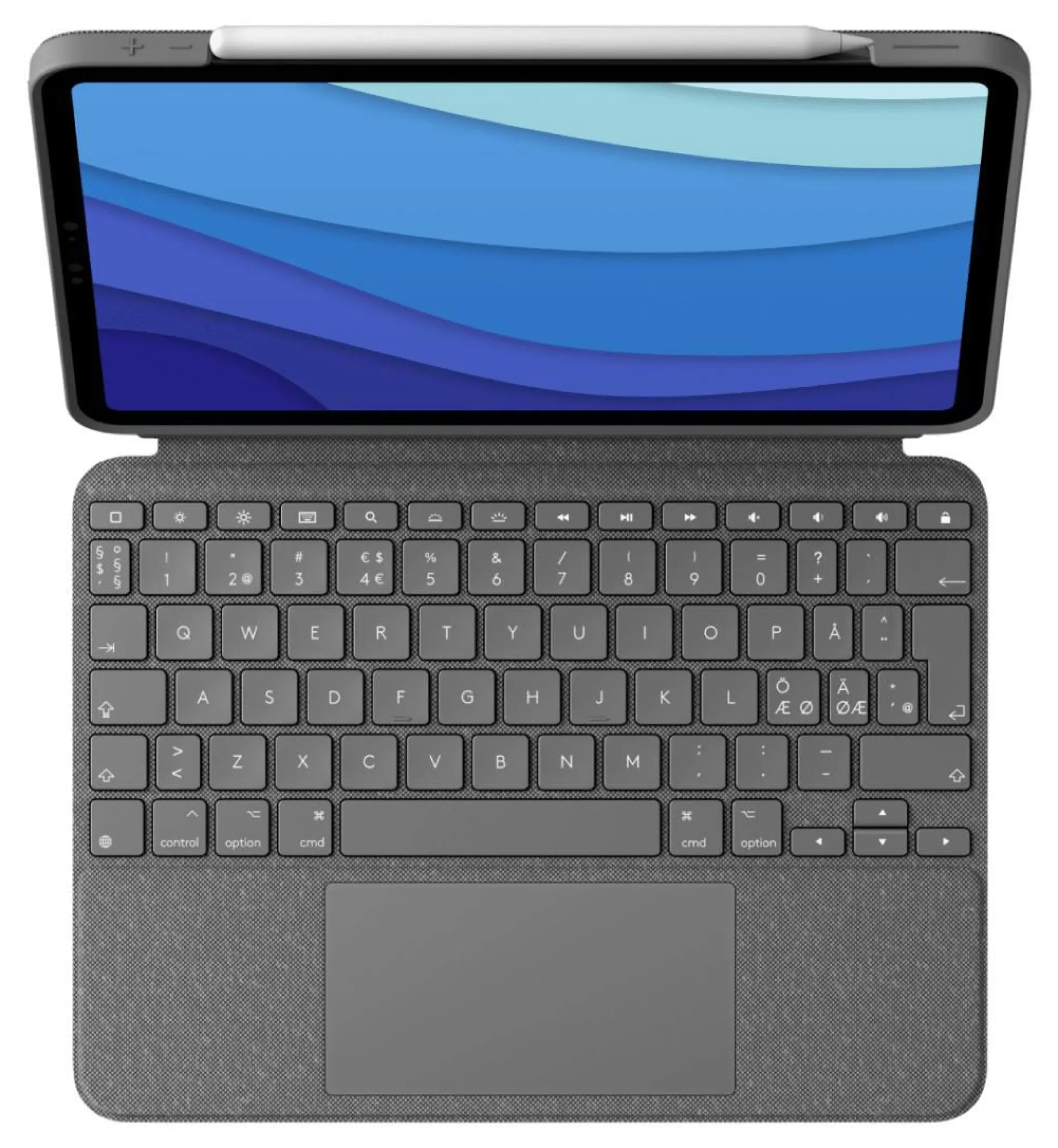 Logitech Combo Touch tastaturcover til iPad, grå
