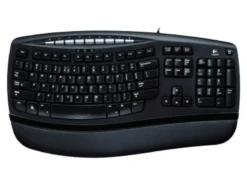 Logitech Comfort Wave 450, kablet USB tastatur, dansk layout, sort