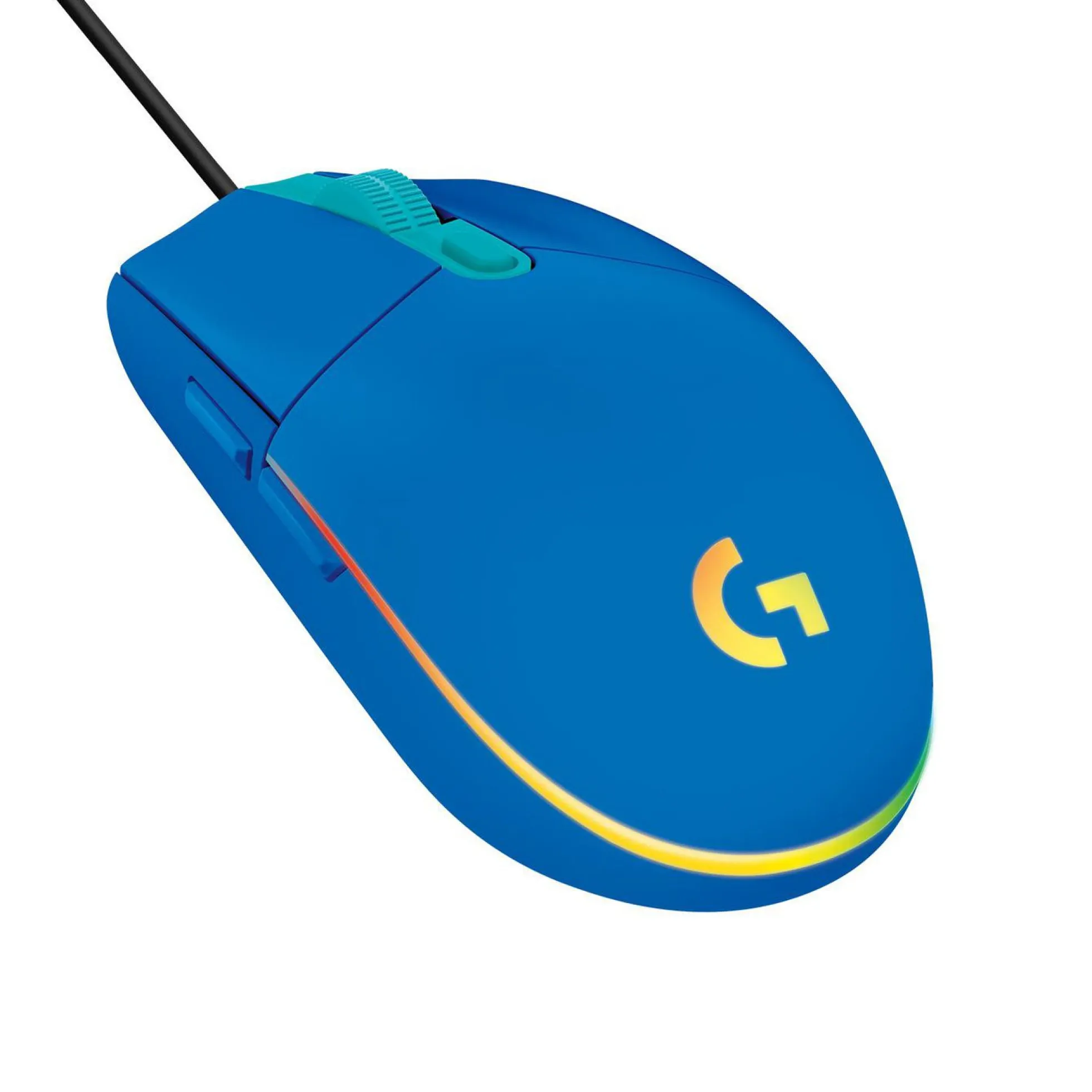 Logitech G203 Lightsync, kablet gaming mus, blå