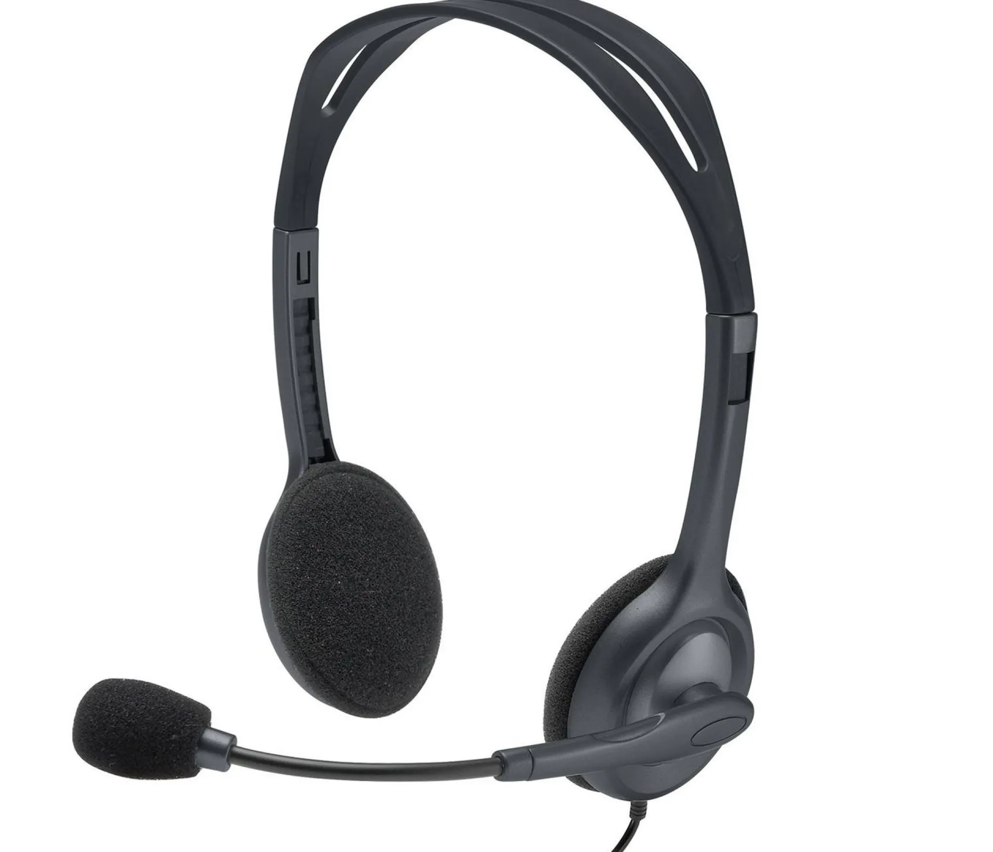 Logitech H111, kablet stereo headset, grå