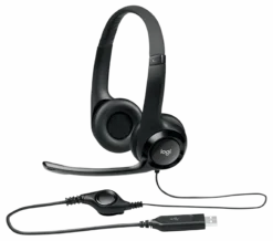 Logitech H390 USB headset, til kontor og callcenter, sort