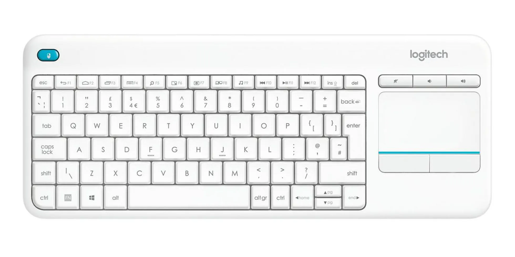 Logitech K400 Plus trådløst tastatur med touchpad